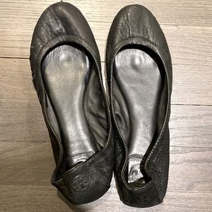 Tory Burch Eddie Black Leather Shoes